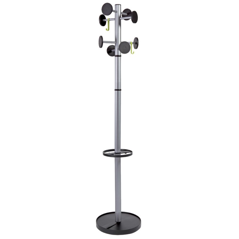 ALBA kapstok STAN3, 8 haken, metaalgrijs, 175 cm